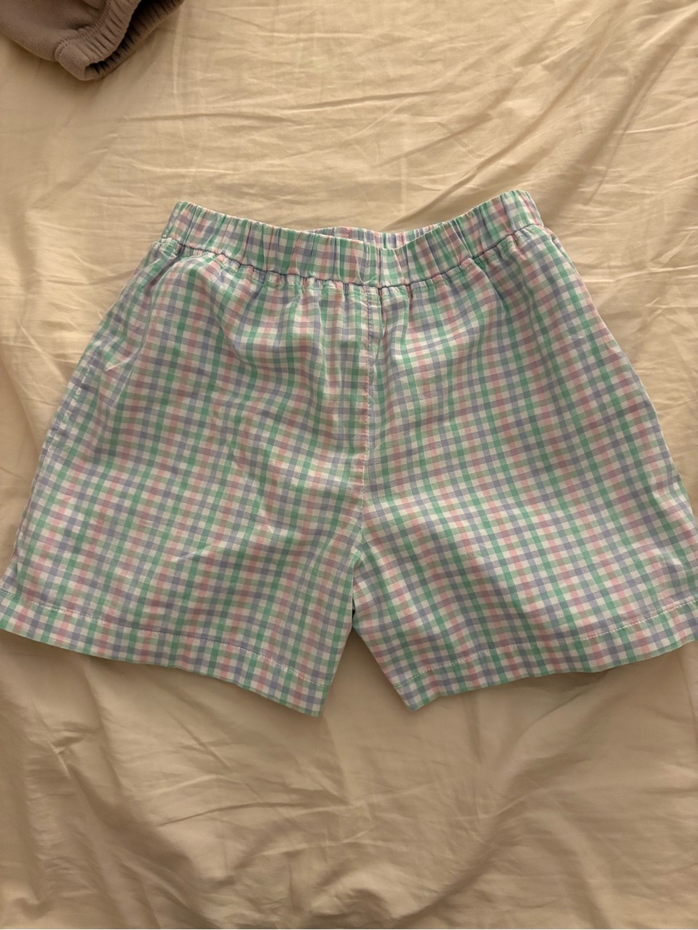 The Beaufort Bonnet Toddler Boys Pastel Gingham Cotton Shorts